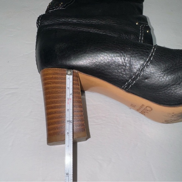 Chloe Black Leather Knee-High Boots size 38 / 8 - Picture 8 of 13